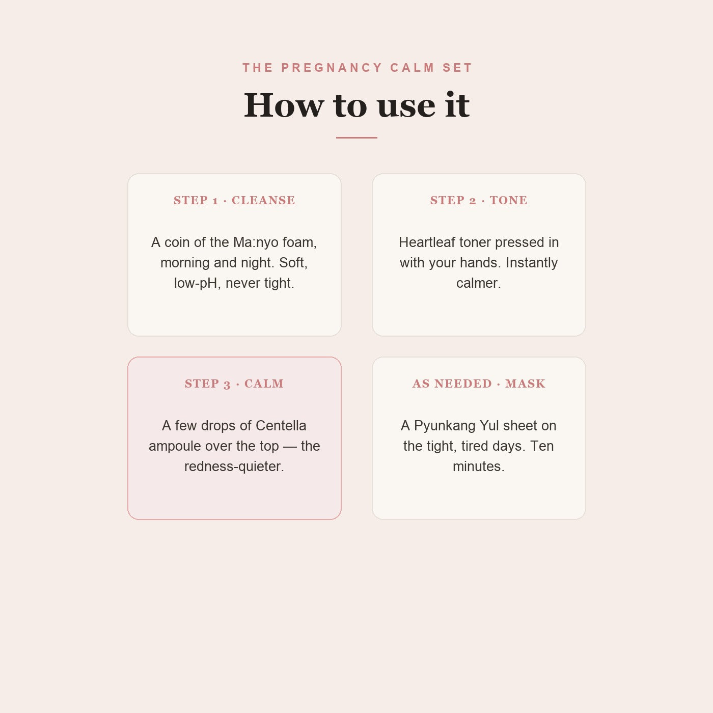 How to use the Pregnancy Calm Set