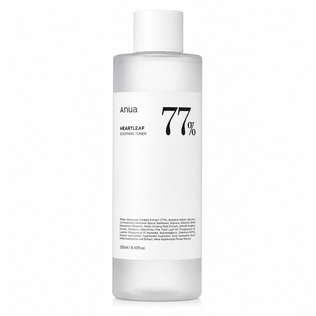 Anua Heartleaf 77% Soothing Toner bottle, calming Korean toner