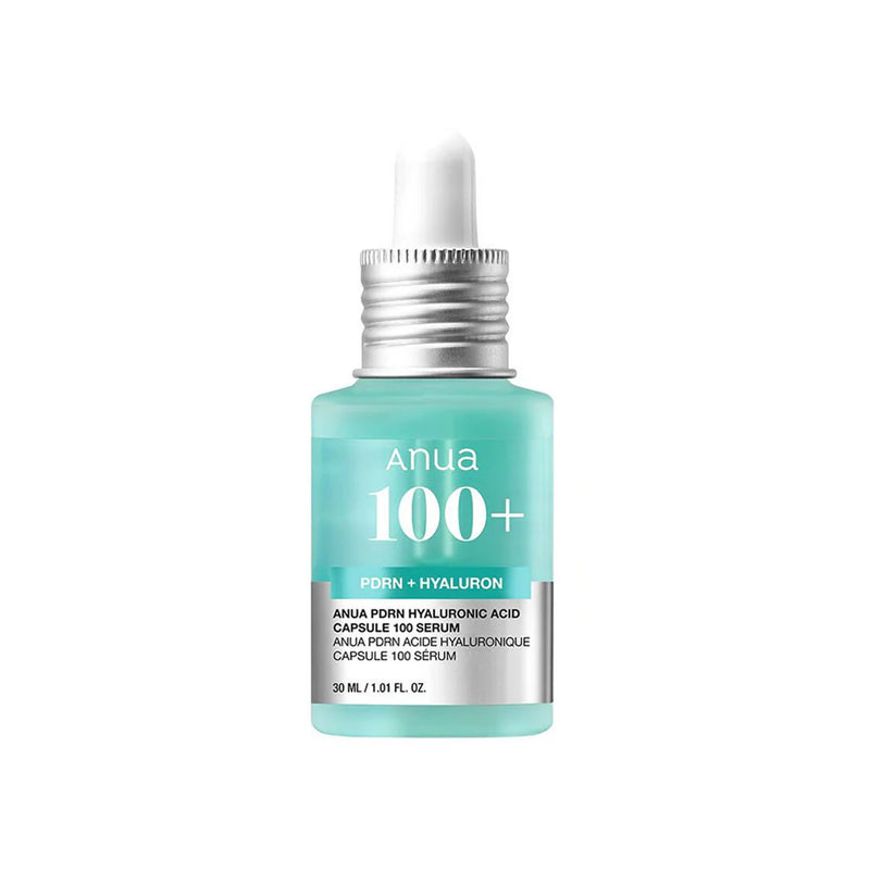 Anua PDRN Hyaluronic Acid Capsule 100 Serum blue bottle, pregnancy-safe hydrating serum