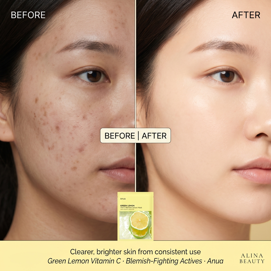 Anua Green Lemon Vita C Blemish Serum Mask 25ml