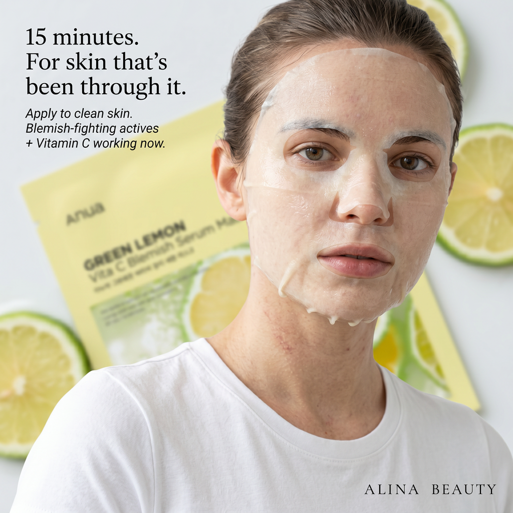 Anua Green Lemon Vita C Blemish Serum Mask 25ml