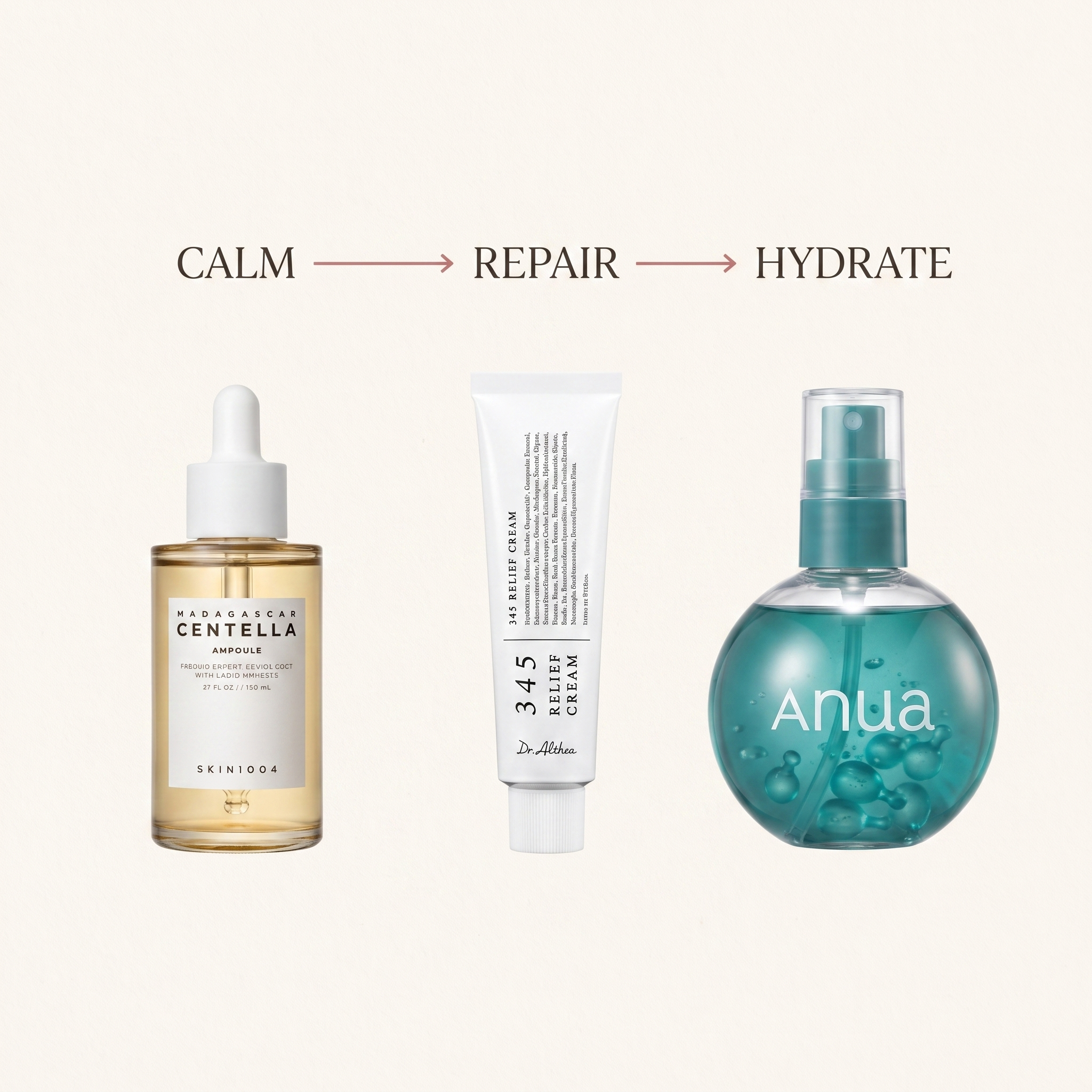 Barrier Repair — calm, repair, hydrate steps