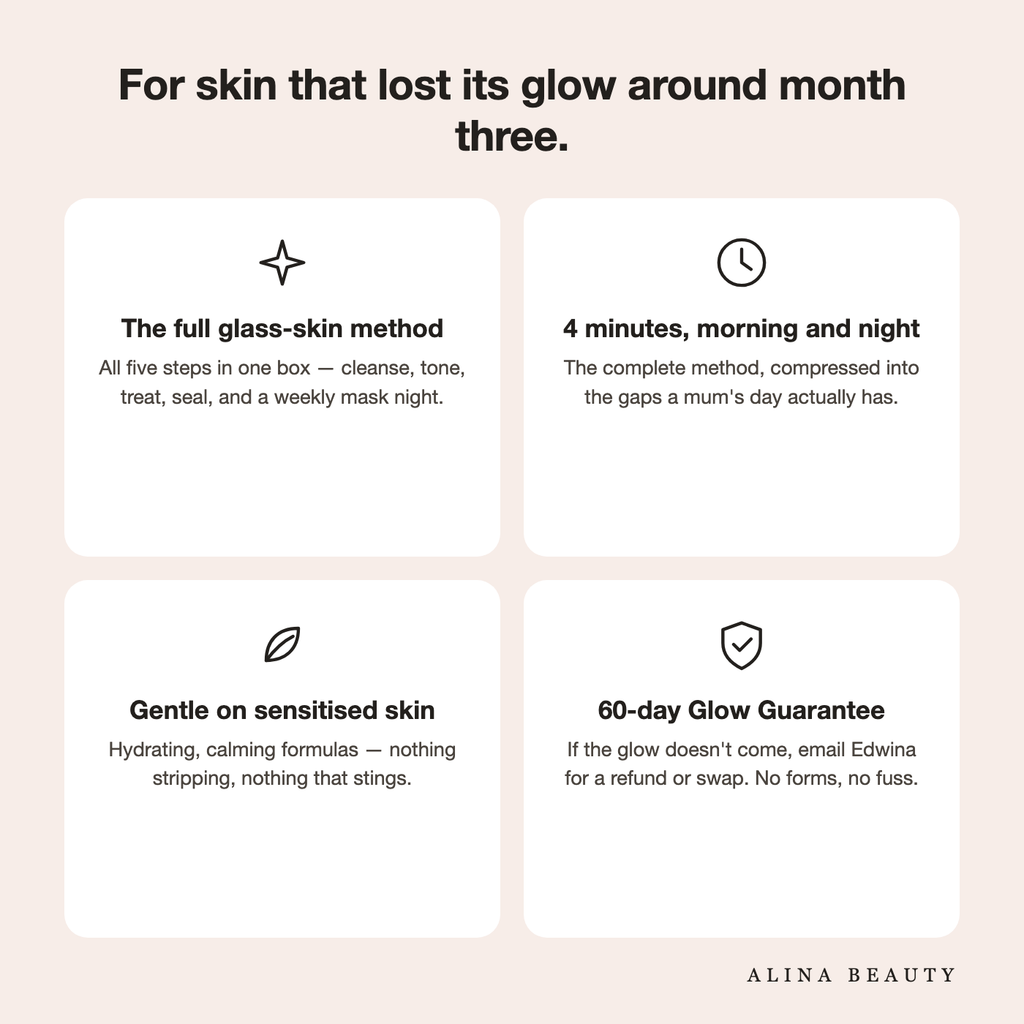For skin that lost its glow — the full glass-skin method in 4 minutes, gentle on sensitised skin