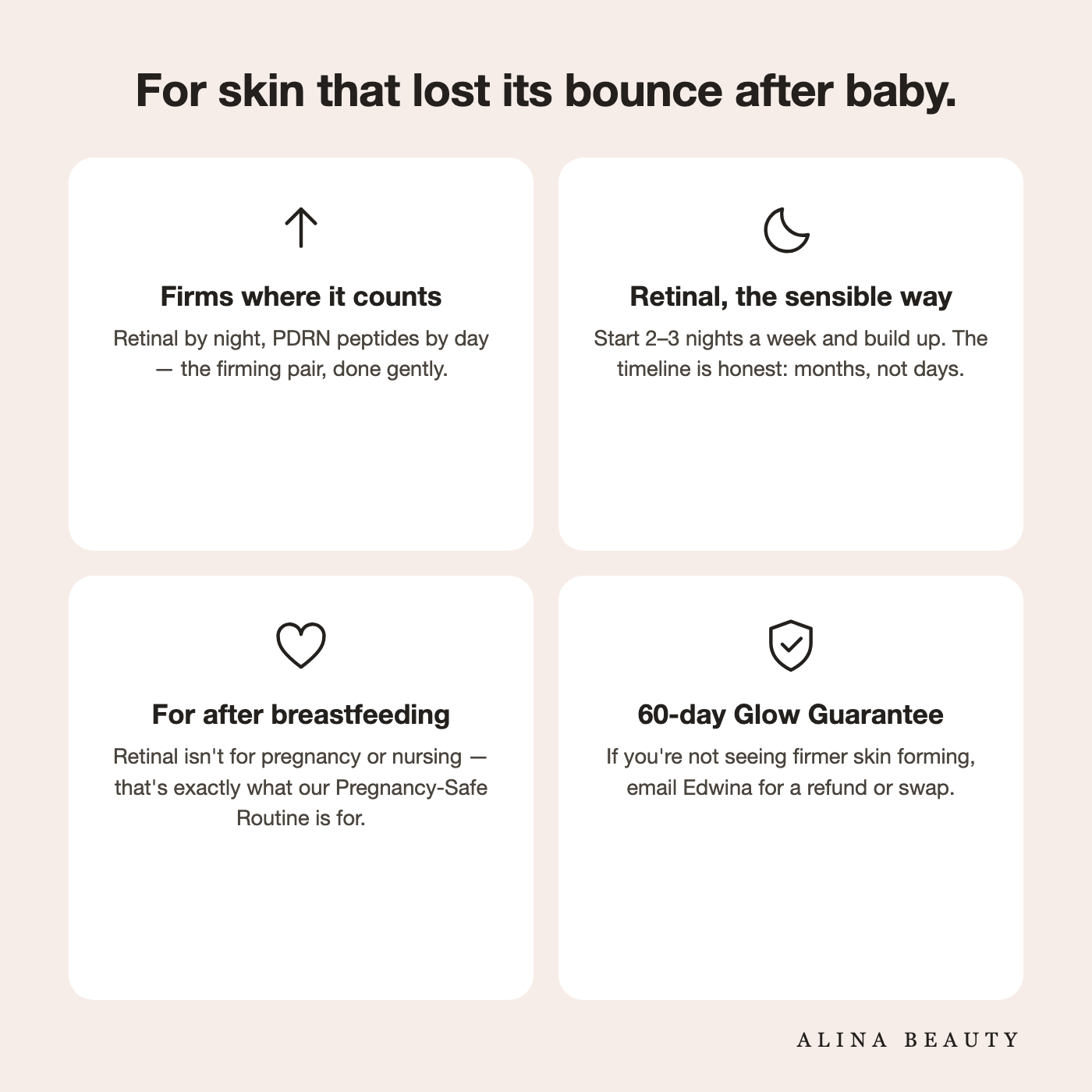 For skin that lost its bounce after baby — retinal done gently, for after breastfeeding