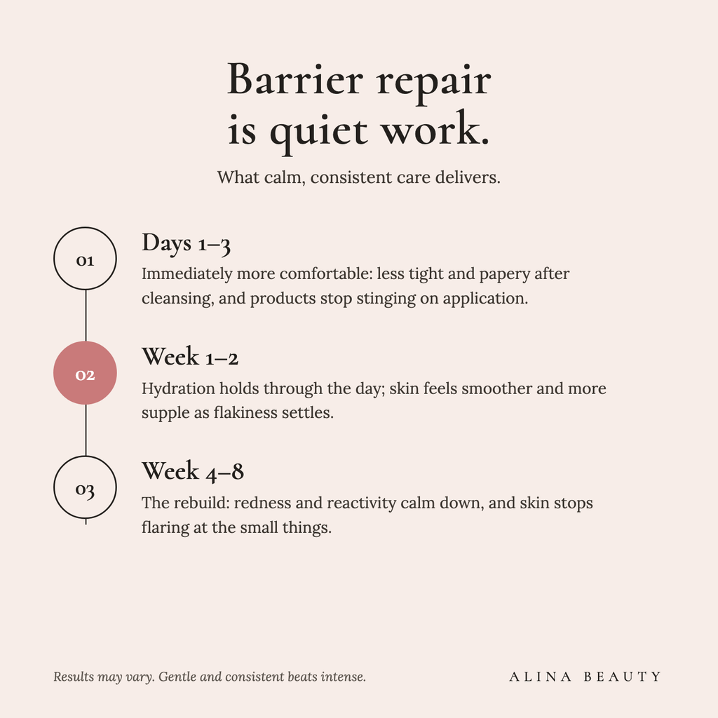 What the Barrier Repair Set delivers — an honest results timeline